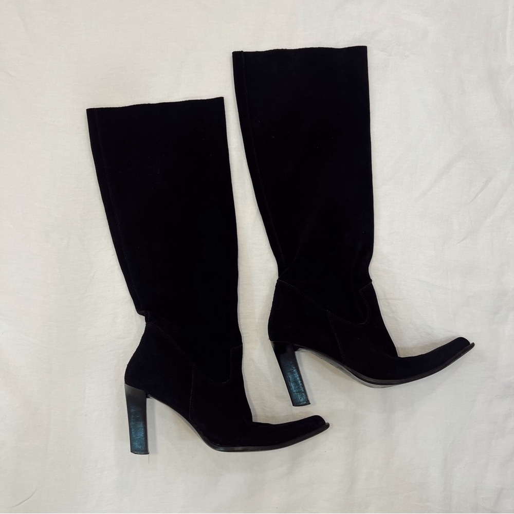 Lavorazione Artigiana‎ Made in Italy Black Suede Knee High Boots